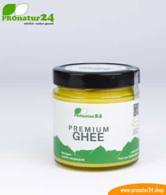 PREMIUM GHEE. Ayurvedic clarified butter made out of 100% hay milk (AT pasture grazing certified). Perfect for low-carb and ketogenic diets.