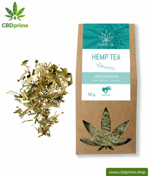 CBD hemp tea with lemongrass