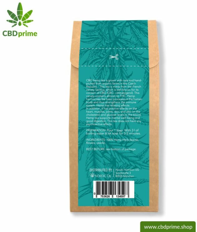 CBG hemp tea, 30 grams with 1.8 % cannabigerol share