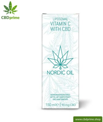 Liposomal Vitamin C with CBD (90 mg CBD). Ideal for one month with 30 servings of 3 mg CBD each.